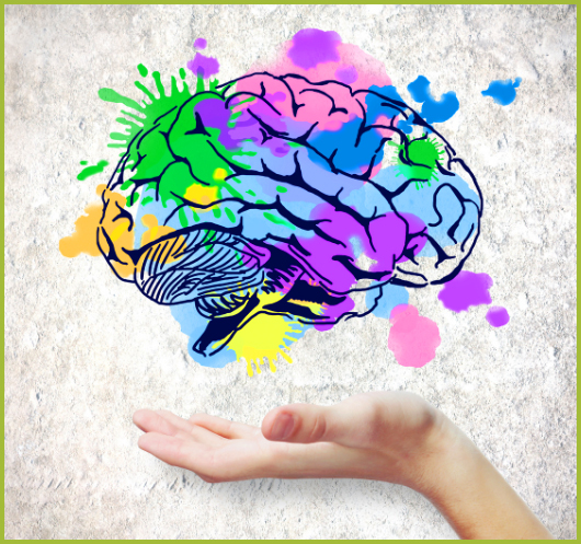 multi-color image of brain representing neurodiversity